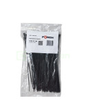 Fașete - coliere plastic - 160x2.5 mm - pachet 100 bucăți - negru - exterior - Forch - 3750 25 160