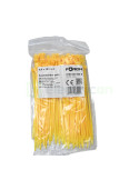 Fașete - coliere plastic - 150x3.6 mm - pachet 100 bucăți - galben - interior - Forch - 3750 36 150 3
