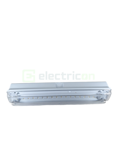 Corp iluminat de siguranta (tip EXIT) K5, LED, 3W 230VAC 3h 130Lm, IP65, baterie LiFePO4, cu indicator, Schrack, NLK5U403