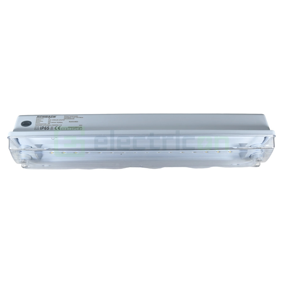 Corp iluminat de siguranta (tip EXIT) K5, LED, 3W 230VAC 3h 130Lm, IP65, baterie LiFePO4, cu indicator, Schrack, NLK5U403