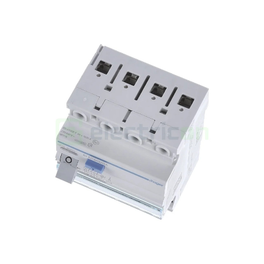 Intreruptor RCCB 63A 30mA Hager 3P+N