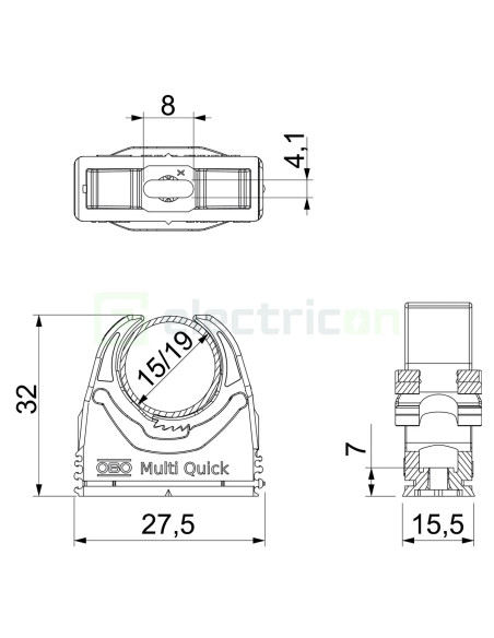 Clema Multi-Quick, 15-19 mm - Electricon.ro