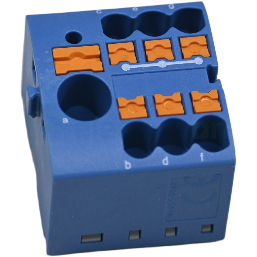 Bloc distribuție Bloc distributie 6/6x2.5, albastru – montaj rapid și sigur în aplicații electrice diverse