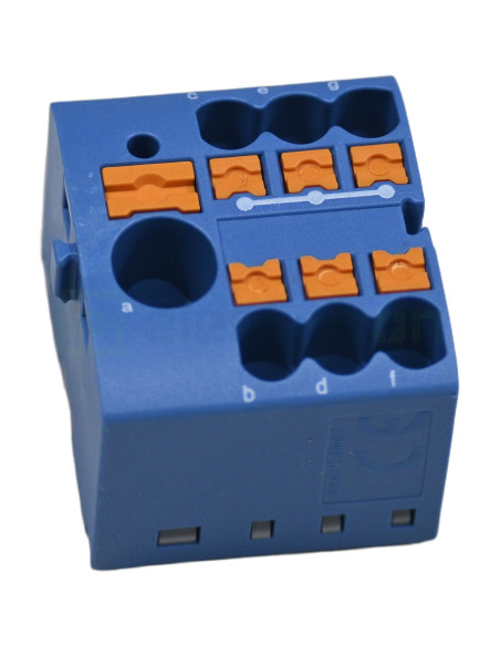 Bloc distribuție Bloc distributie 6/6x2.5, albastru – montaj rapid și sigur în aplicații electrice diverse
