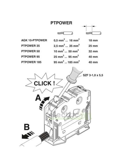 Bloc distribuție 35 mm² Bloc distributie 35 mm², 10 conexiuni, gri-albastru-galben-verde – montaj rapid și sigur în aplicații el