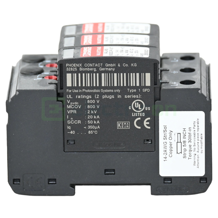 Descarcator la supratensiune, tip 2, VAL-MS 600DC-PV/2+V