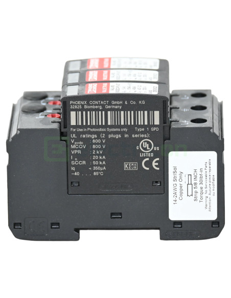 Descarcator la supratensiune, tip 2, VAL-MS 600DC-PV/2+V