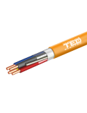 Cablu ecranat antiincendiu E30/E90 JE-H (ST) H 2x2x0,8 mm - portocaliu - TED Electric TED002464