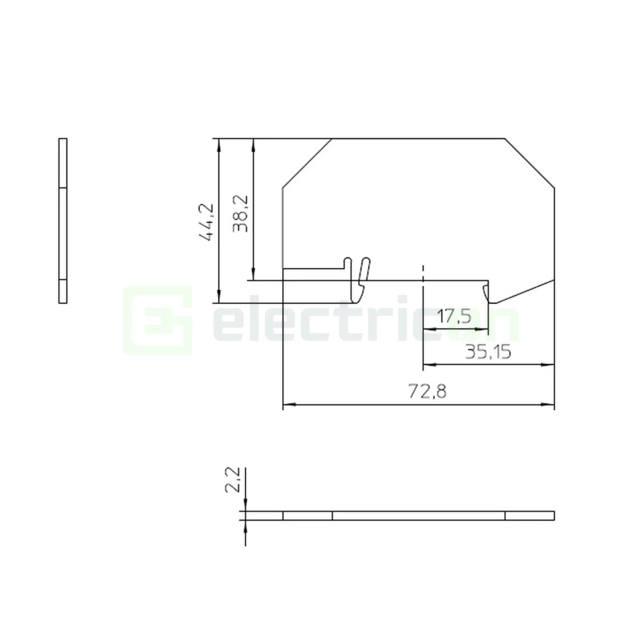 Clemă șir Element terminal pentru cleme sir gama XTV 6, gri, grosime 2mm, APT-XTV 6, Phoenix Contact,1329523 – montaj rapid și s