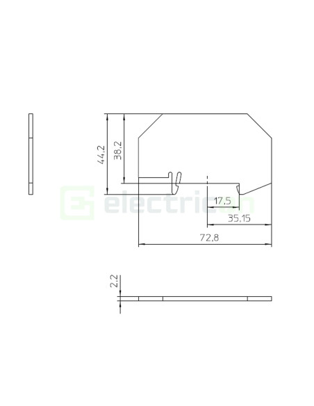 Clemă șir Element terminal pentru cleme sir gama XTV 6, gri, grosime 2mm, APT-XTV 6, Phoenix Contact,1329523 – montaj rapid și s