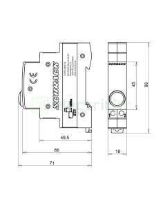 Lampă semnalizare tensiune LED monofazic 2