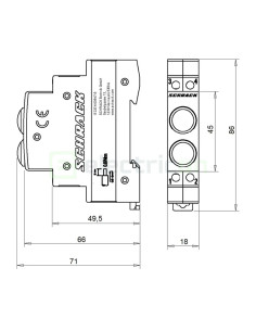Lampă semnalizare tensiune LED monofazic 2