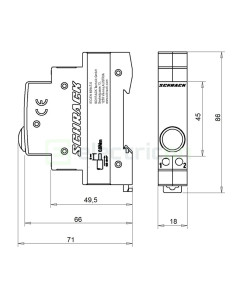 Lampă semnalizare tensiune LED monofazic 2