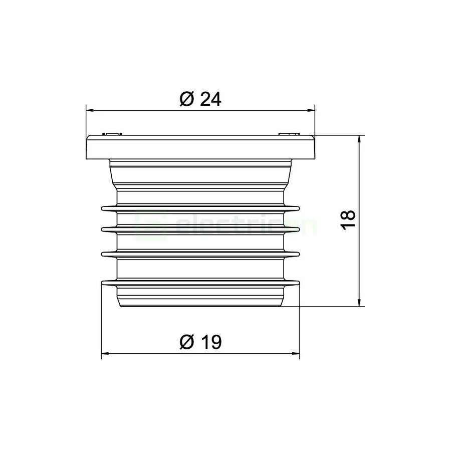 Dop de etanșare, M25, ZA 25-VS, OBO Bettermann, 2003738- Electricon.ro