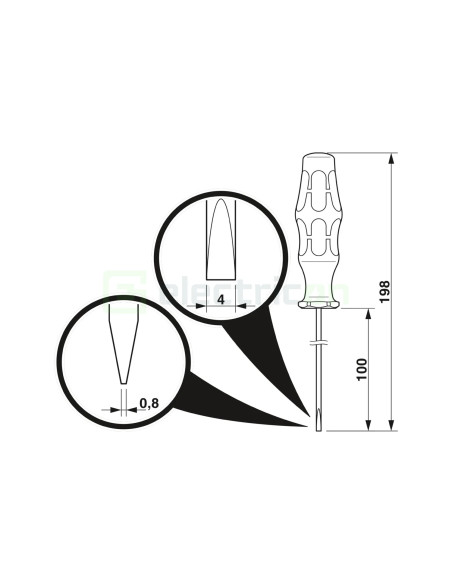 Surubelnita SF-SL 0,8X4,0-100 S-VDE - Electricon.ro
