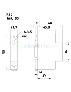 Contactor modular 32A 2