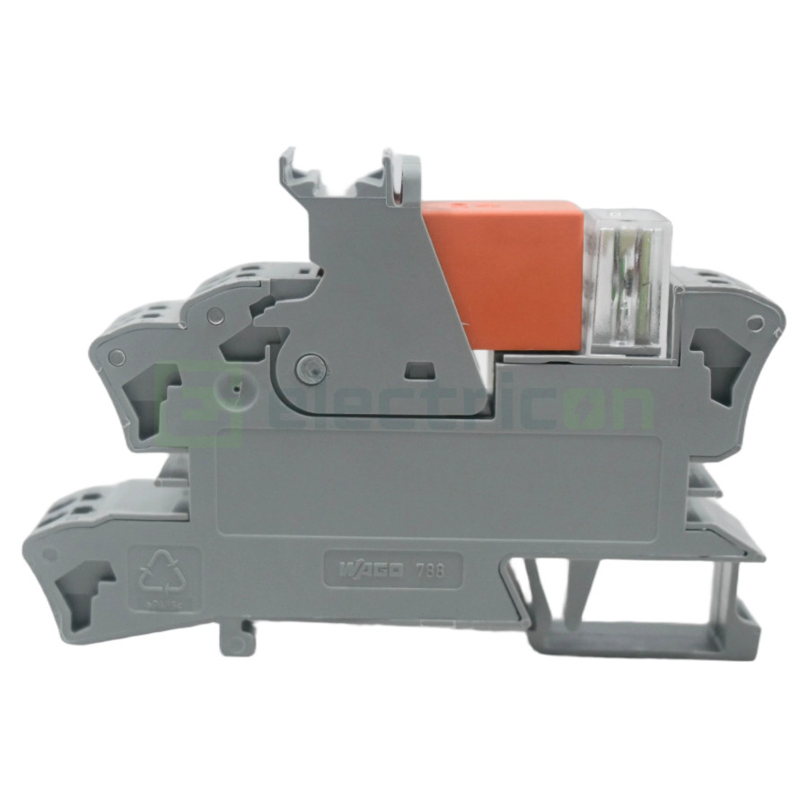 Modul releu Wago, gama 788, bobină de 24V, 2 contacte, DPDT, 8A, indicator roșu, Wago, 788-512