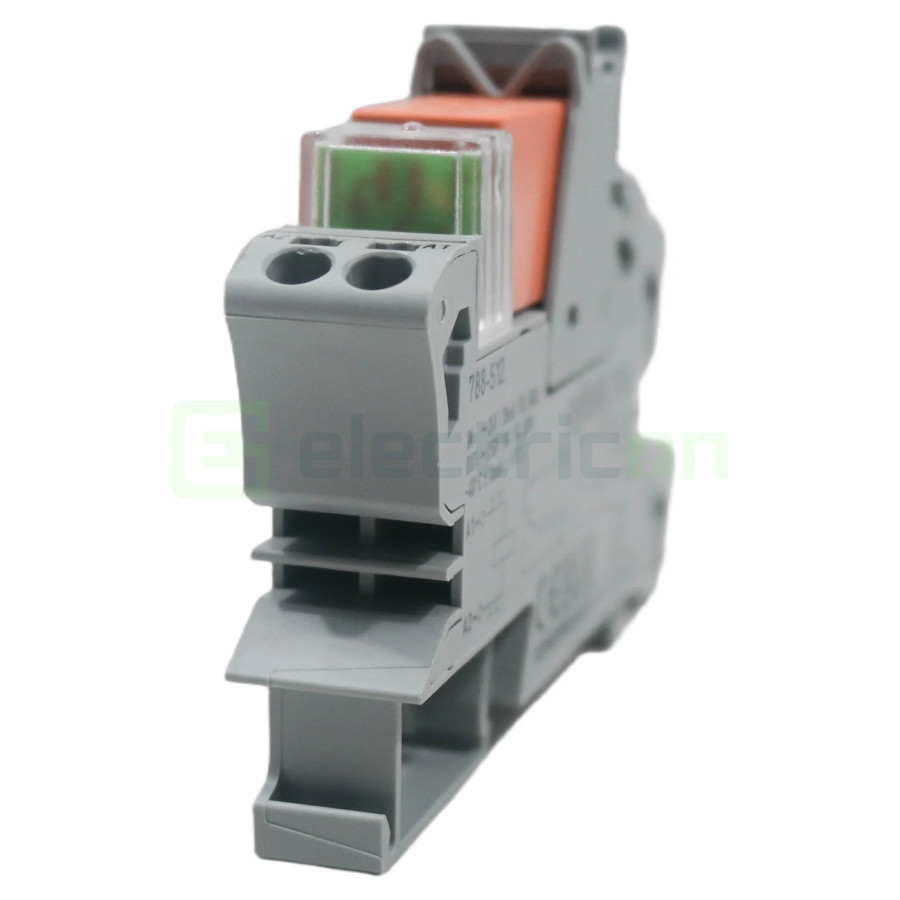 Modul releu Wago, gama 788, bobină de 24V, 2 contacte, DPDT, 8A, indicator roșu, Wago, 788-512