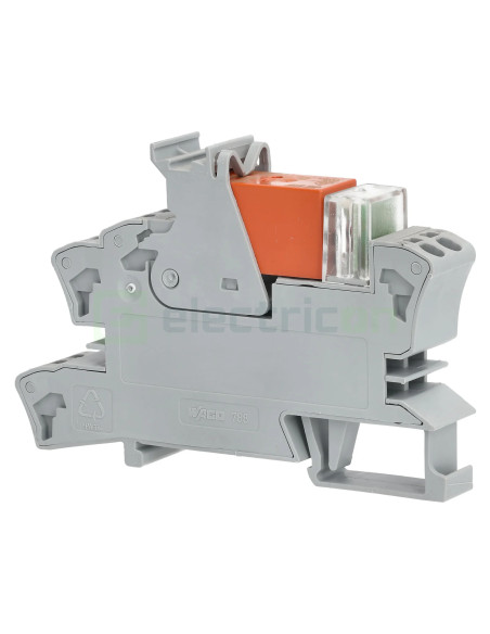 Modul releu Wago, gama 788, bobină de 24V, 1 contact, SPDT, 16A, indicator roșu, Wago, 788-506