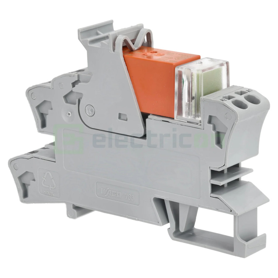 Modul releu Wago, gama 788, bobină de 12V, 1 contact, SPDT, 16A, indicator roșu, Wago, 788-303