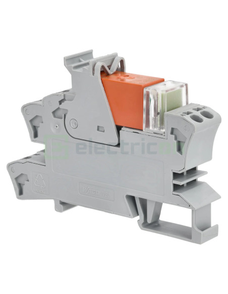 Modul releu Wago, gama 788, bobină de 12V, 1 contact, SPDT, 16A, indicator roșu, Wago, 788-303