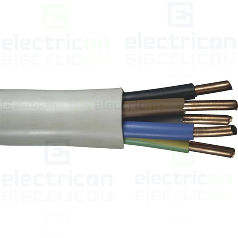Cablu electric monofilar rigid, (N)YM-J 5x6 mm², gri deschis - Electricon.ro