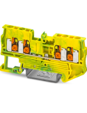 Clema șir de împământare cu buton 4 conexiuni max. 2.5 mm² galben-verde XT 2.5-QUATTRO-PE - Phoenix Contact 1343137