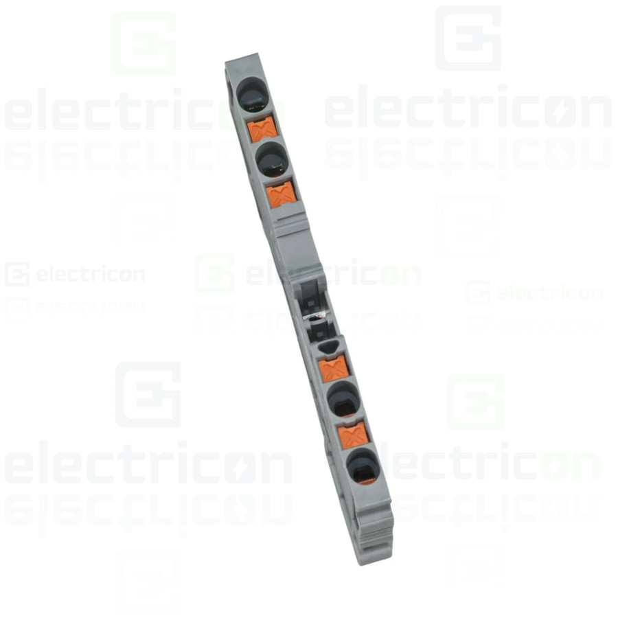Clemă de derivație 5 mm² Clema șir, de trecere, cu buton, 4 conexiuni, 2,5 mm²,gri, XT 2,5-QUATTRO, Phoenix Contact, 1343129 – m