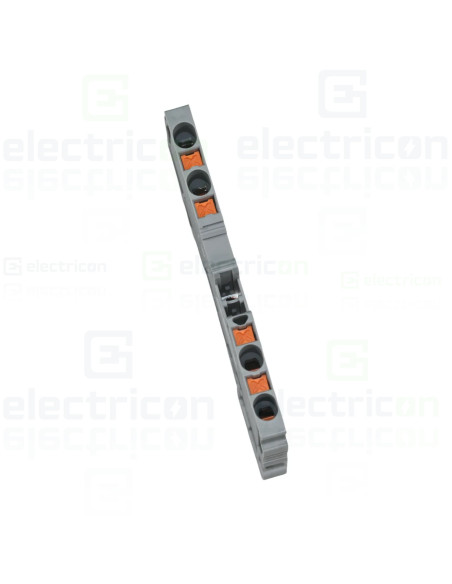 Clemă de derivație 5 mm² Clema șir, de trecere, cu buton, 4 conexiuni, 2,5 mm²,gri, XT 2,5-QUATTRO, Phoenix Contact, 1343129 – m