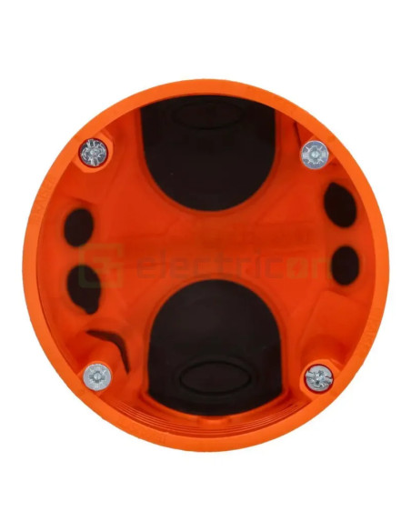 Doza aparataj pentru rigips, ermetica, portocaliu, Ø 68 mm, O-range ECON 63, Kaiser, 9263-22