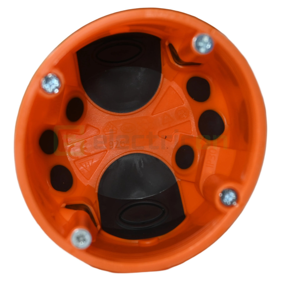 Doza aparataj pentru rigips, ermetica, portocaliu, Ø 68 mm, O-range ECON 64, Kaiser, 9264-22