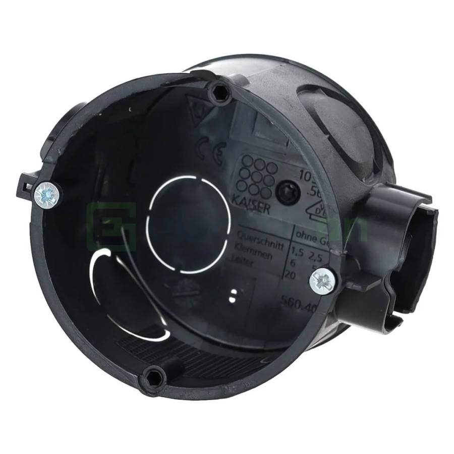 Doza aparataj, sub tencuială, Ø 60 mm, cu șuruburi, UP Plus pentru tuburi M20/M25, Kaiser, 1056-04