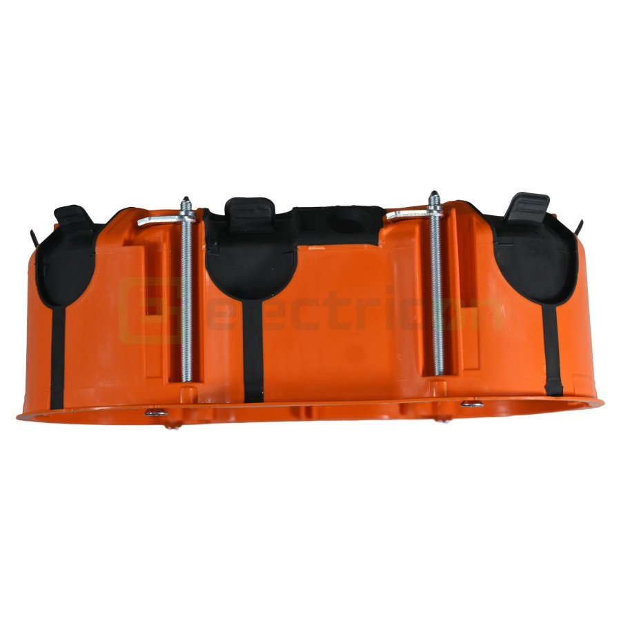 Doza dubla aparataj pentru rigips, ermetica, portocaliu, Ø 2x 68 mm, O-range ECON 2, Kaiser, 9252-22