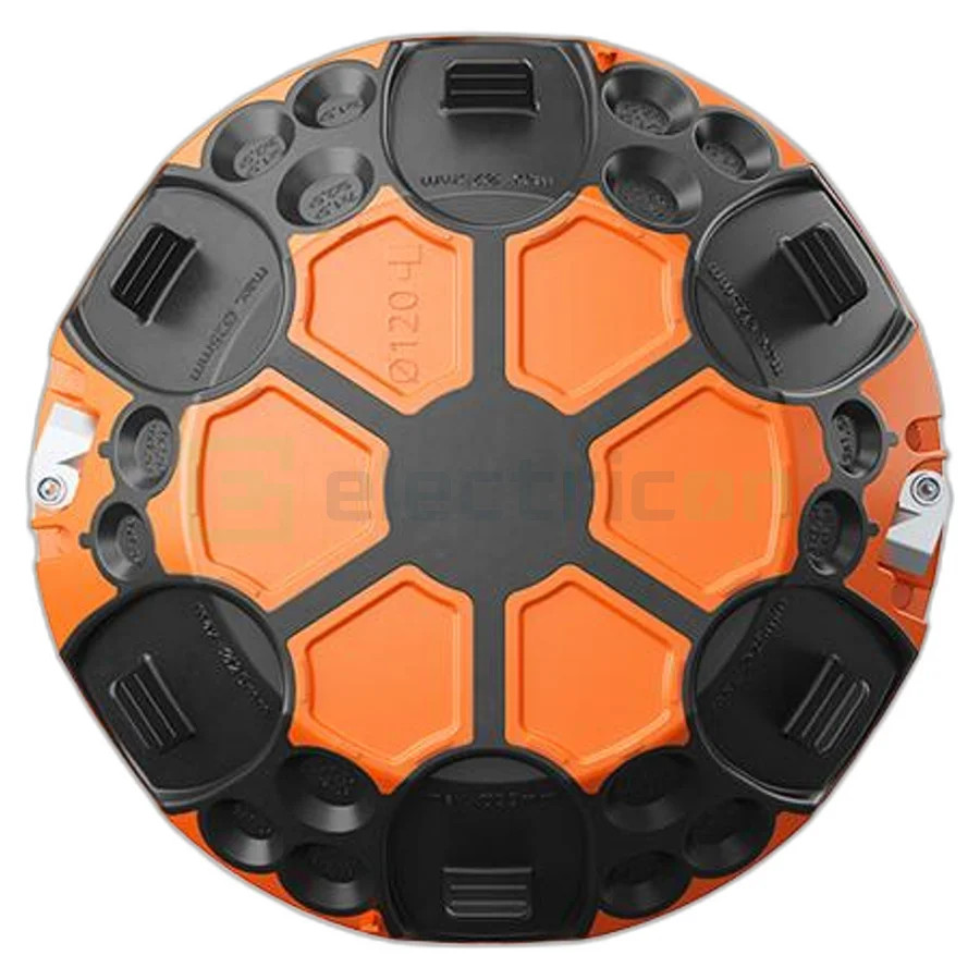 Doza aparataj pentru rigips, ermetica, portocaliu, Ø 120 mm, O-range ECON , Kaiser, 9273-92