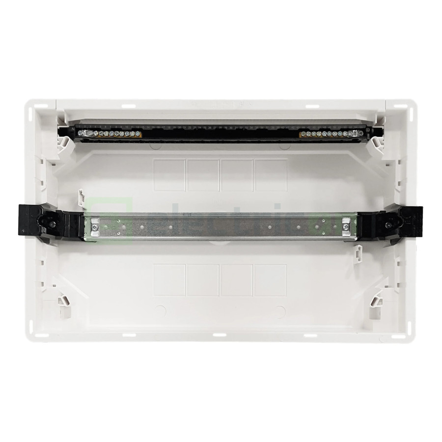 Tablou incastrat, 18 module, 1x18, ușă albă Hager, Golf, VF118PD - Electricon.ro