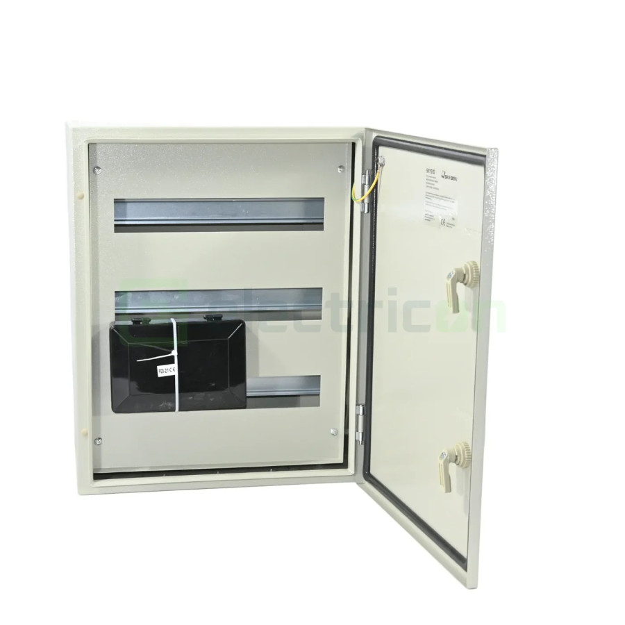 Cutie metalică, cu plastroane, 48 module, 3x12, 500x400x300, cu ușă, IP65, SKYBOX, SKY510 - Electricon.ro
