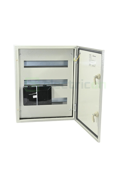 Cutie metalică, cu plastroane, 48 module, 3x12, 500x400x300, cu ușă, IP65, SKYBOX, SKY510 - Electricon.ro