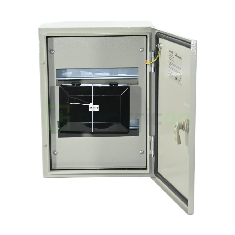 Cutie metalică, cu plastroane, 24 module, 2x12, 400x300x200, cu ușă, IP65, SKYBOX, SKY509 - Electricon.ro