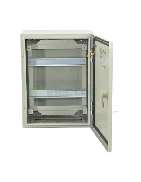 Cutie metalică, cu plastroane, 24 module, 2x12, 400x300x200, cu ușă, IP65, SKYBOX, SKY509 - Electricon.ro