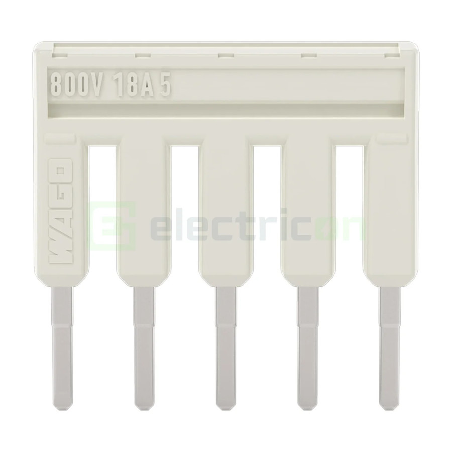 Clemă de derivație Jumper 5 cai izolat gri deschis, seria 2001 – montaj rapid și sigur în aplicații electrice diverse