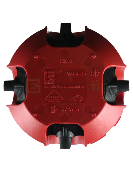 Doză aparataj, pentru pereți din lemn cu protecția la incendiu,  F30-F120, Ø74 mm,  pentru cablu 11,5 mm, Kaiser, 9464-05