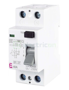 Intreruptor RCCB 40A/30mA ETI - 002062528