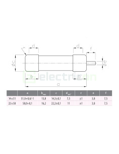 Sigurante fuzibile CH/P14x51 gG 50A/400V 2