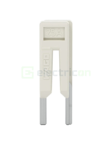 Clemă de derivație Jumper 2 cai izolat gri deschis pentru cleme 2000/2102/2202 – montaj rapid și sigur în aplicații electrice di
