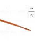 Conductor electric lițat cupru H07V-K - MYF 1x1,5 mm² - maro