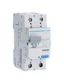 RCBO - Siguranță automată - Disjunctor cu protecție diferențială - tip A curba C 16A 10mA 6kA 1P+N 2M Hager AC966J