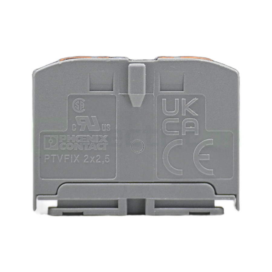 Bloc distribuție 5 mm² Bloc distribuție monobloc, 2 conexiuni, 2,5 mm²,negru, 400V, PTVFIX 2x2,5 BK, Phoenix Contact, 1019471 – 