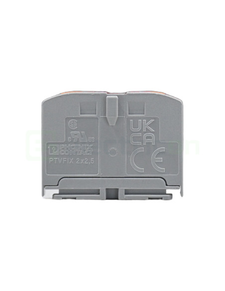 Bloc distribuție 5 mm² Bloc distribuție monobloc, 2 conexiuni, 2,5 mm²,roșu, 400V, PTVFIX 2x2,5 RD, Phoenix Contact, 1019463 – m