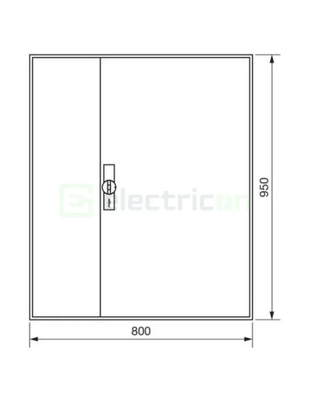 Tablou Electric metalic, 216 module, 6x36M, aplicat,IP44, Hager, Univers, FWB63S- Electricon.ro