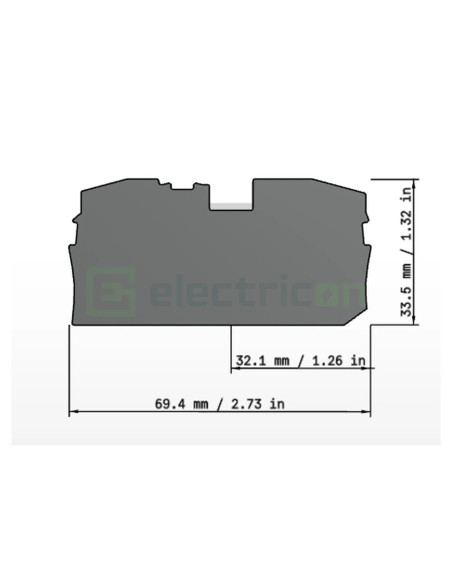 Conector Wago Element terminal pentru cleme sir, gri, grosime 1mm, Wago, 2016-1291 – montaj rapid și sigur în aplicații electric